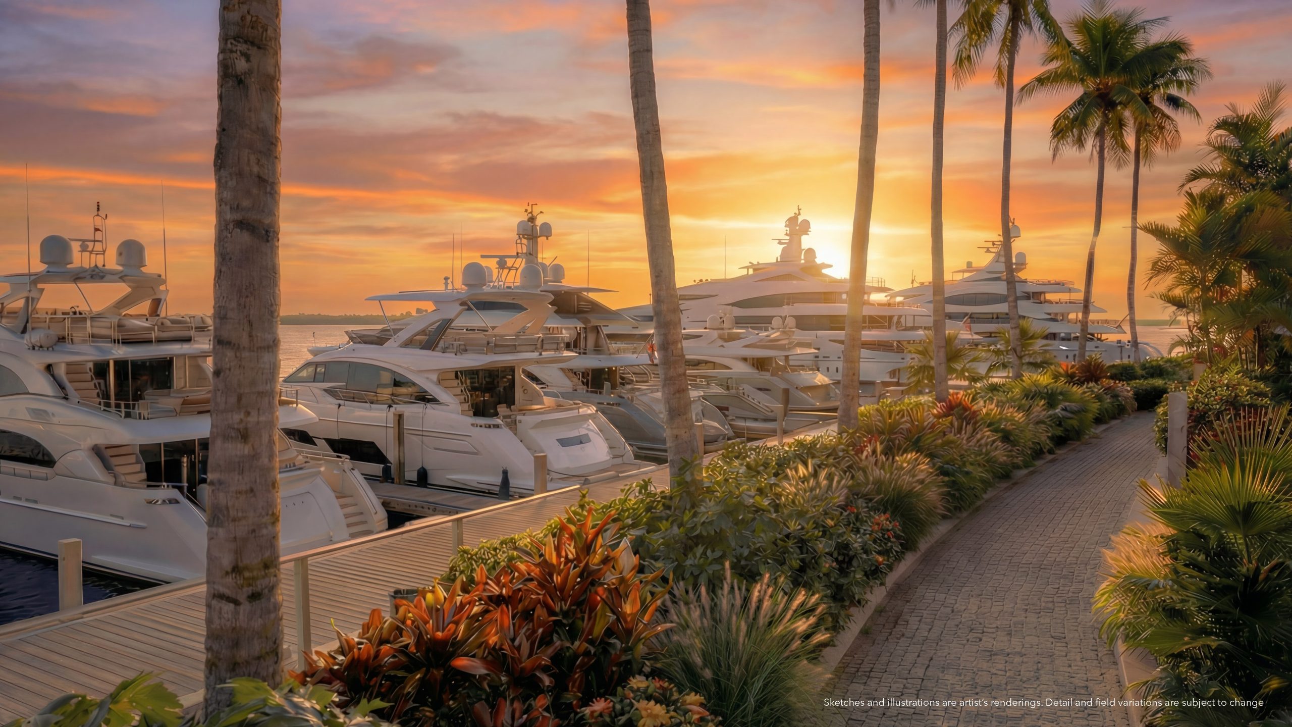 Marina al atardecer
