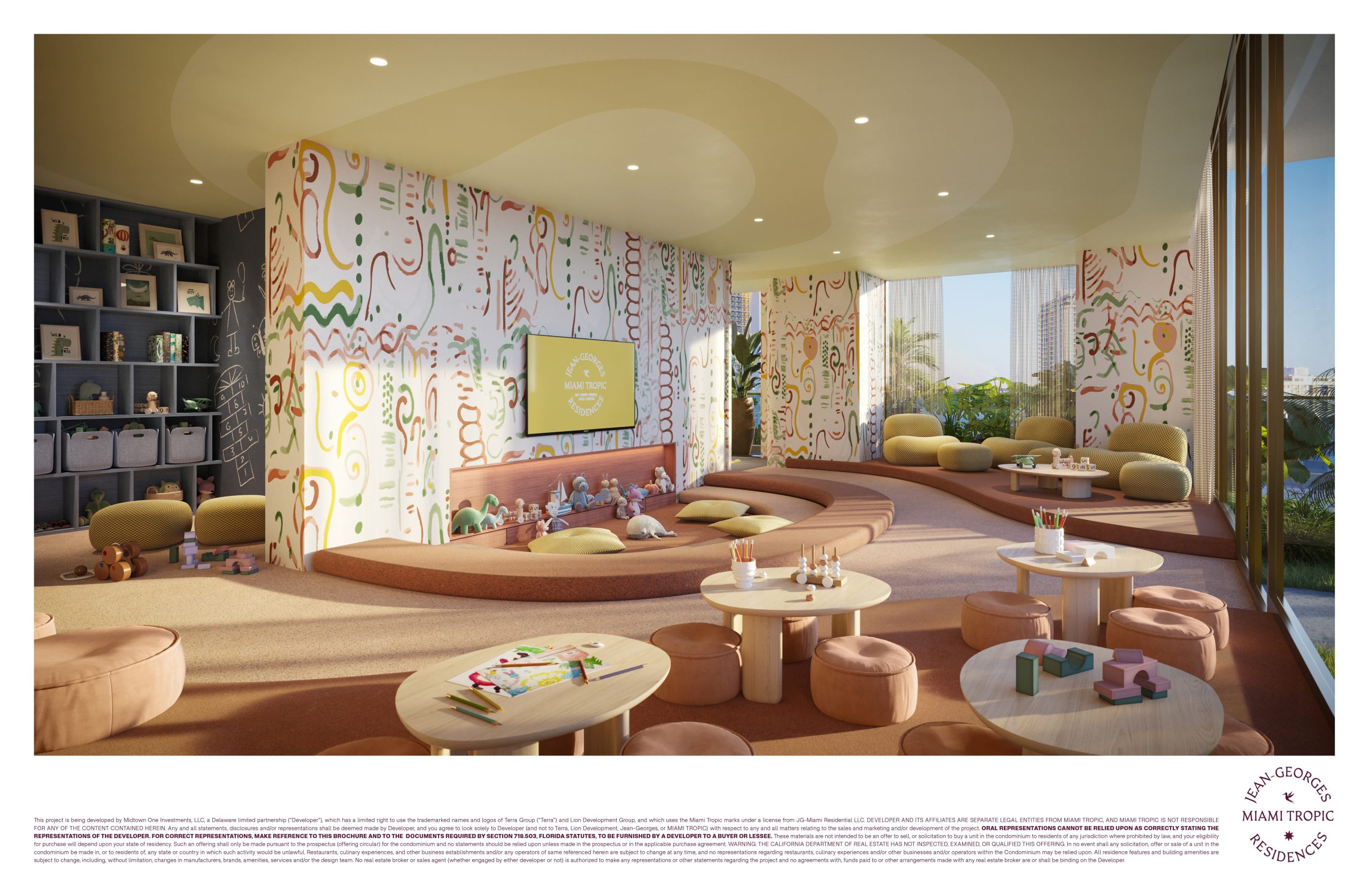 Sala infantil en el Nivel 8 de Miami Tropic Residences