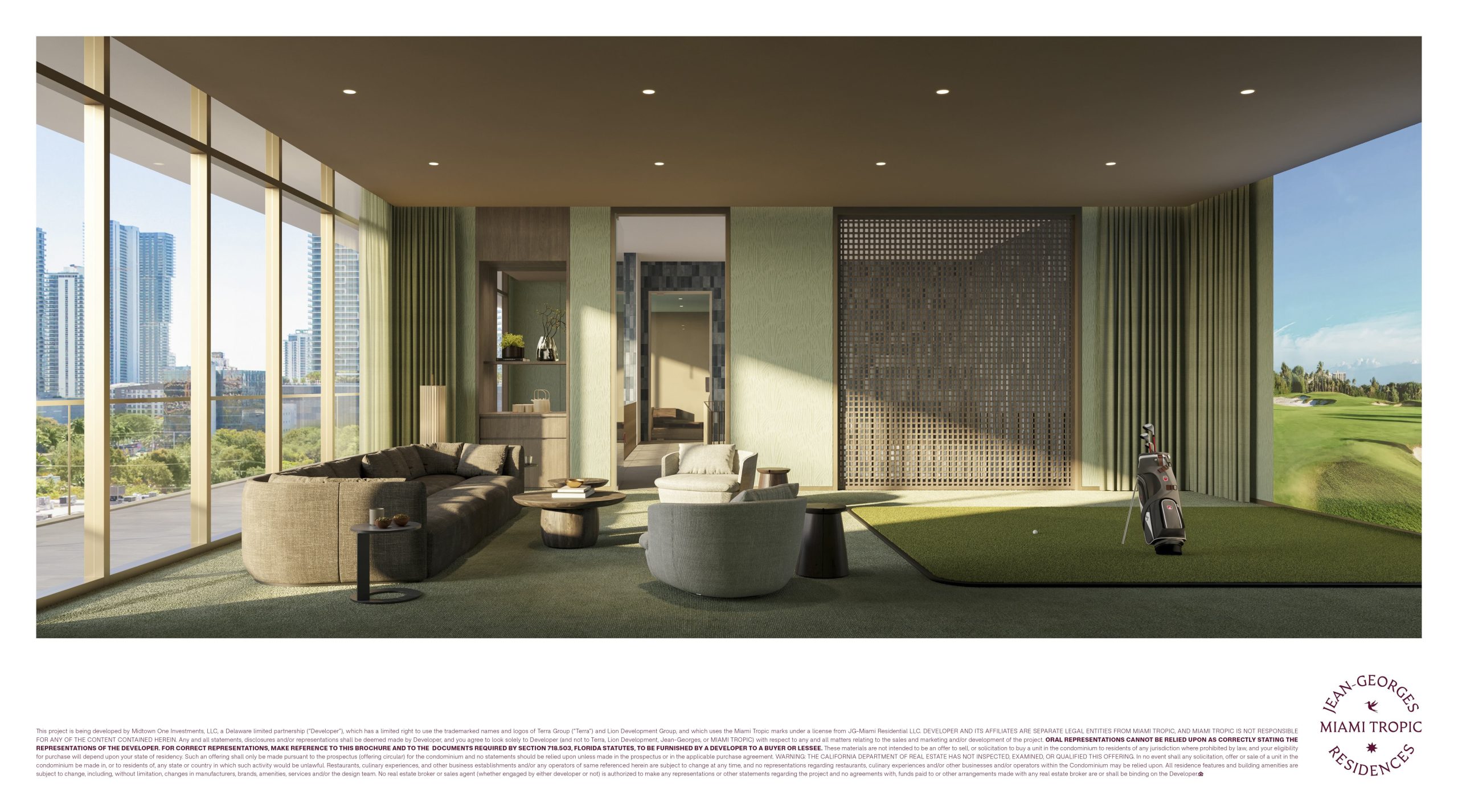 Sala de juegos en el Nivel 8 de Miami Tropic Residences