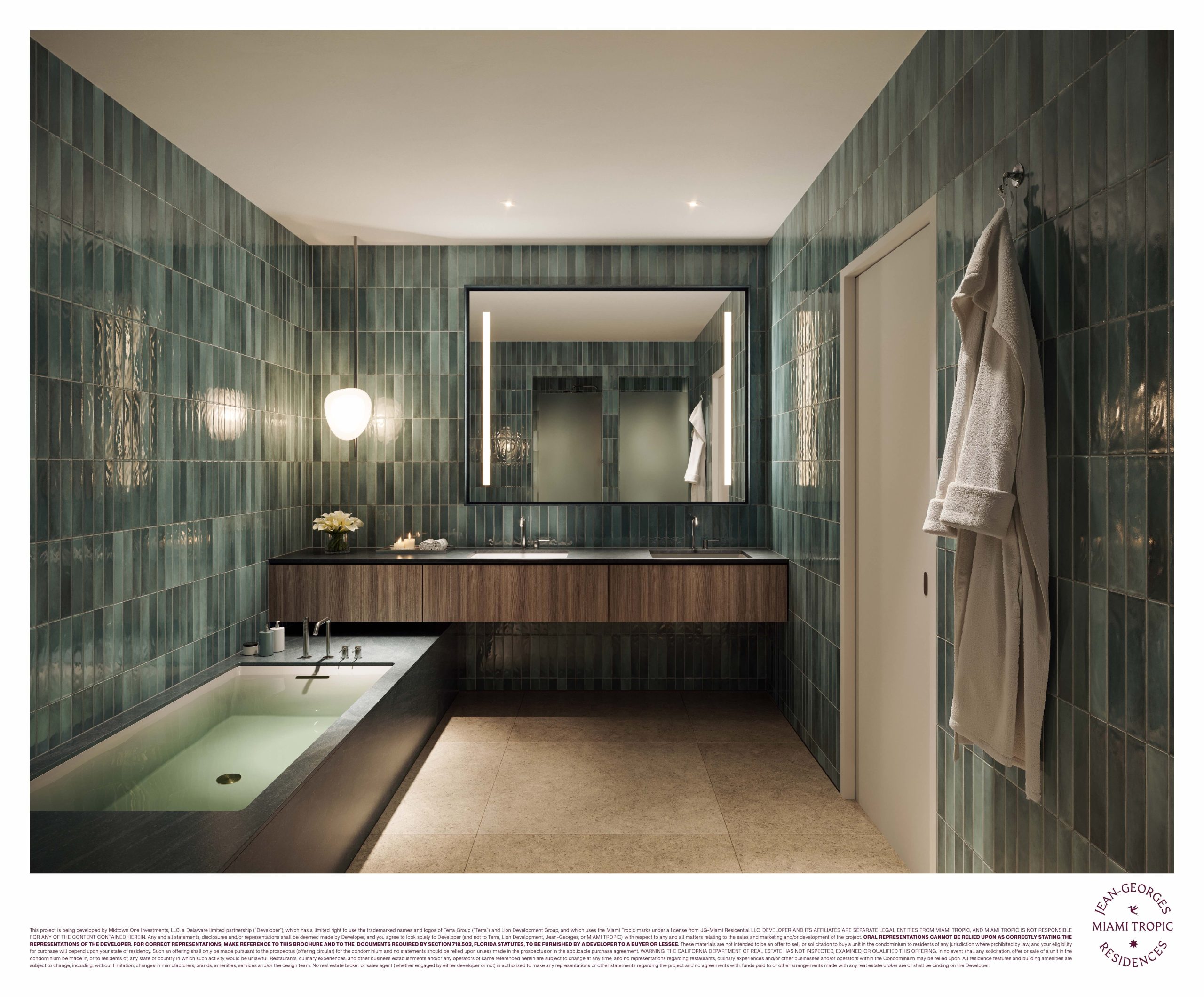Baño principal, Residencia 01, Miami Tropic Residences